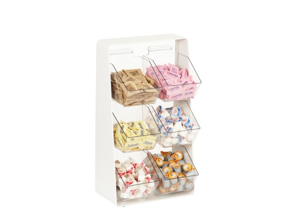 White Classic Condiment Holder With Removable Plastic Compartments ...